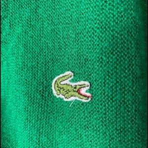 Vintage Green 80's Large Lacoste Cardigan